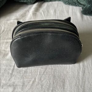3/$5 Black Leather Cat Ear Pouch